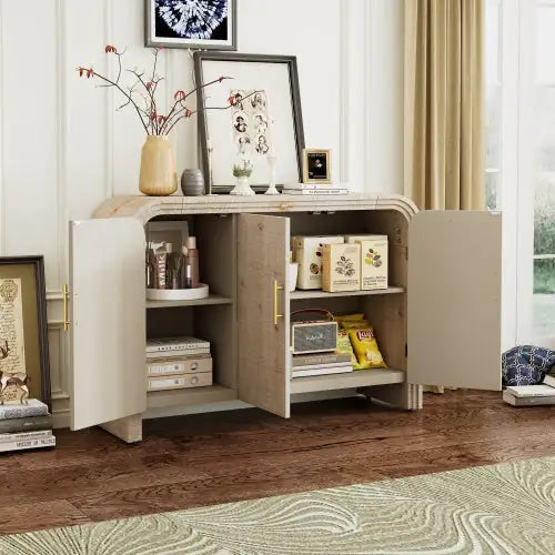 TREXM Vintage Minimalist Curved Sideboard