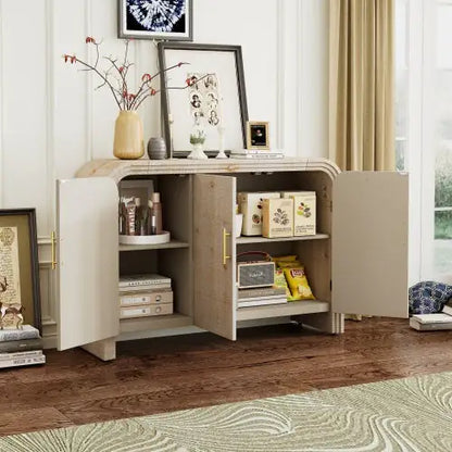 TREXM Vintage Minimalist Curved Sideboard