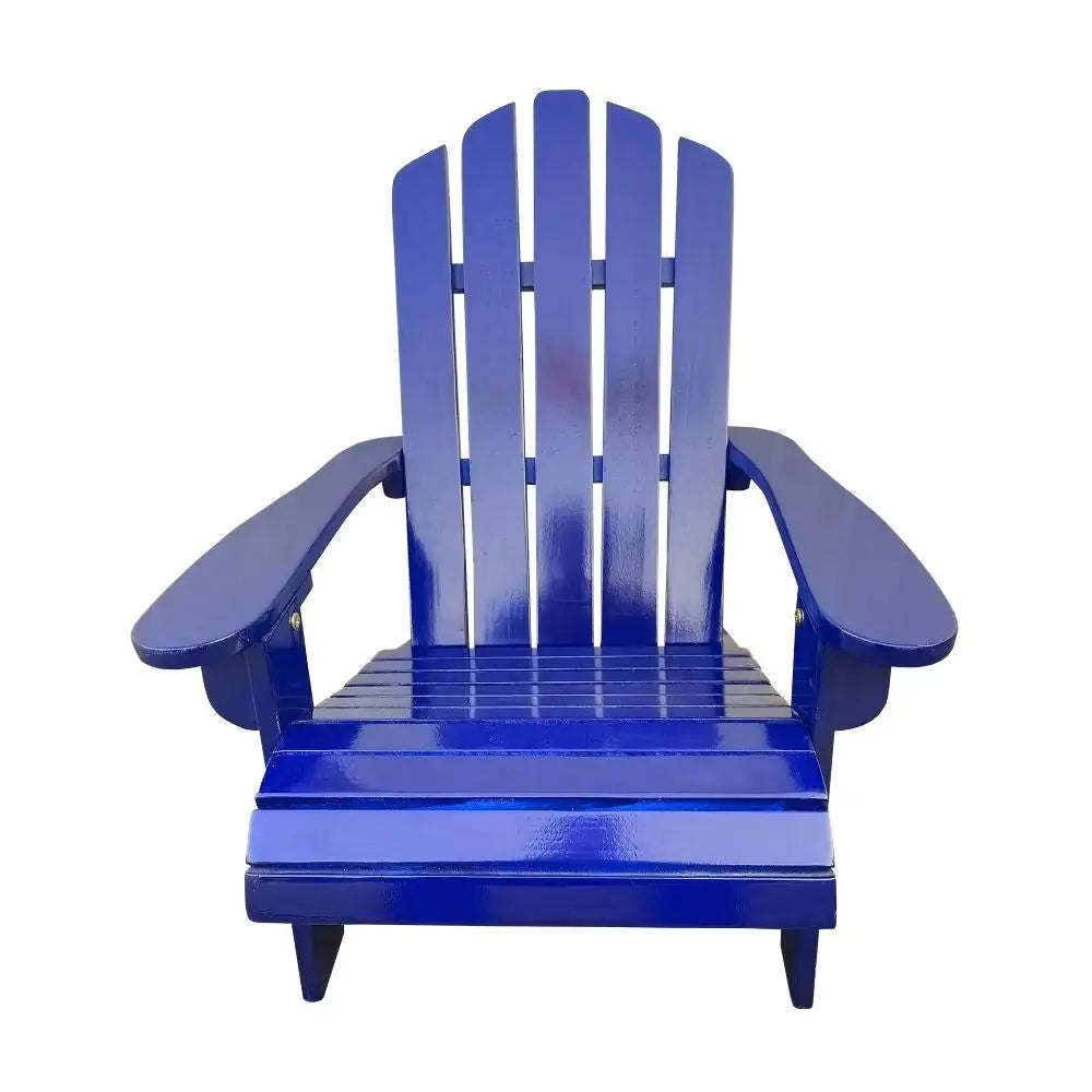 Blue Wooden Kid's Adirondack Chair