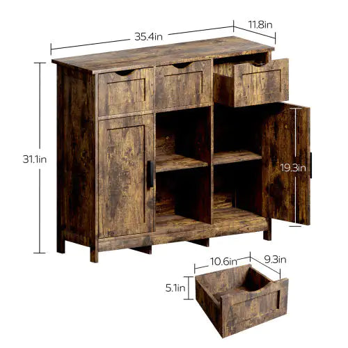 Vintage Wooden Storage Cabinet