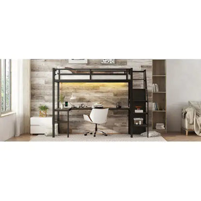Twin XL Metal Loft Bed