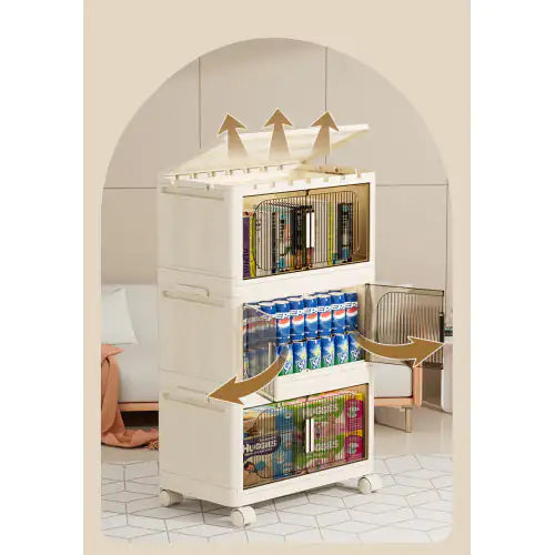 Side Wide Folding Storage Cabinet