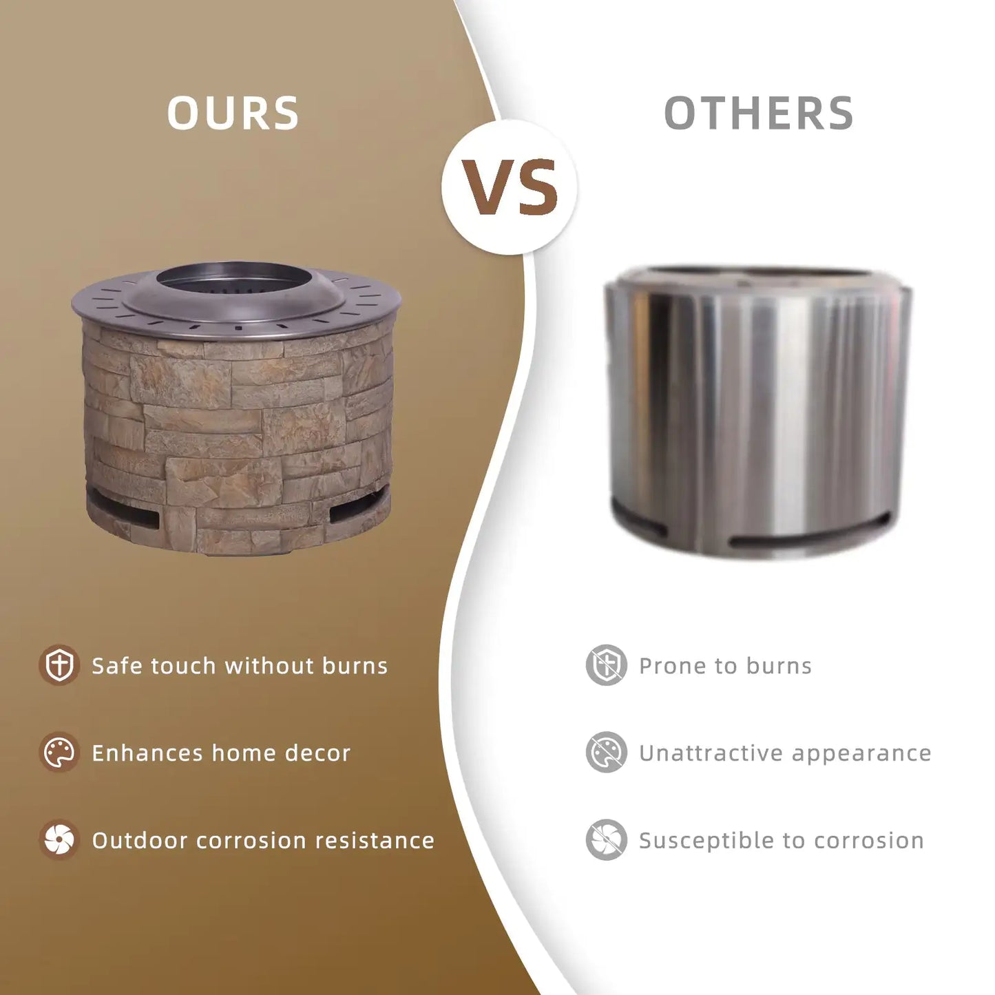 Stackstone Look Smokeless Firepit