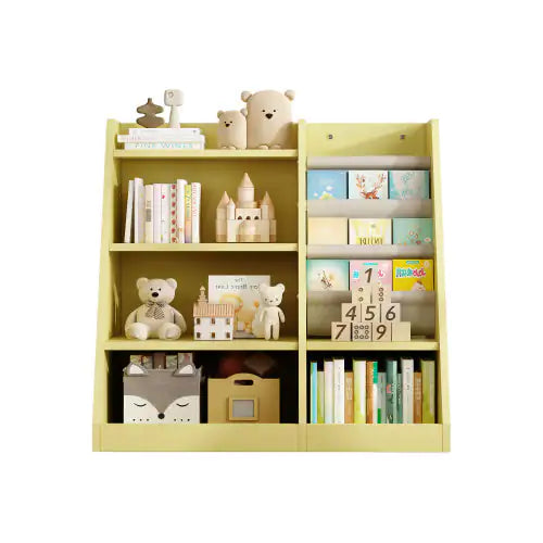Yellow Wooden Toy Storage Organizer