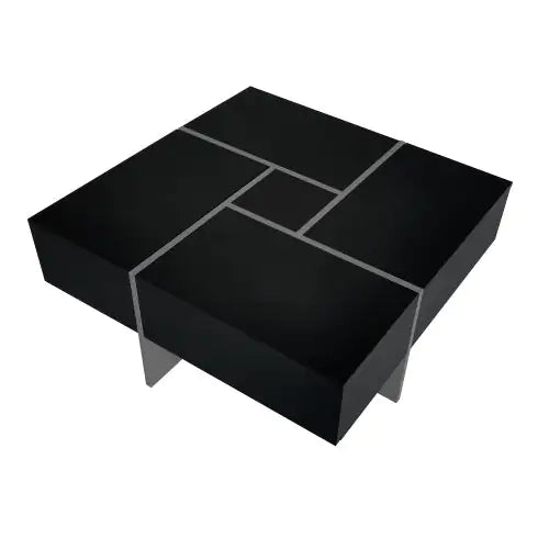 Unique Design Coffee Table with 4 Hidden Storage Compartments