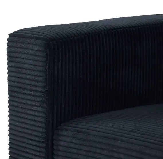 Black Linen Lounge Seat