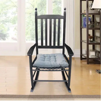 Black Wooden Porch Rocking Chair