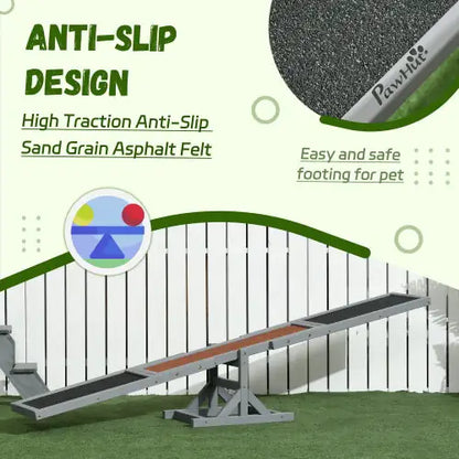 PawHut Wooden Dog Agility Seesaw