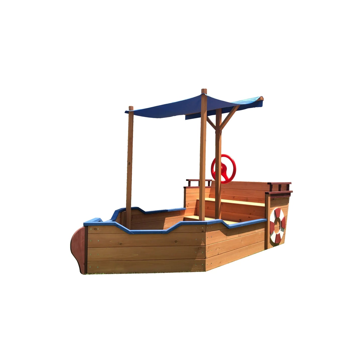 Playtime Wooden Sandbox with Storage Bench