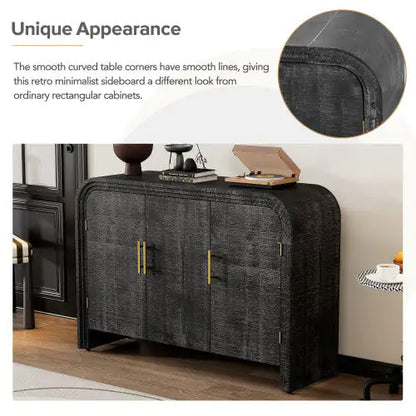 TREXM Vintage Minimalist Curved Sideboard