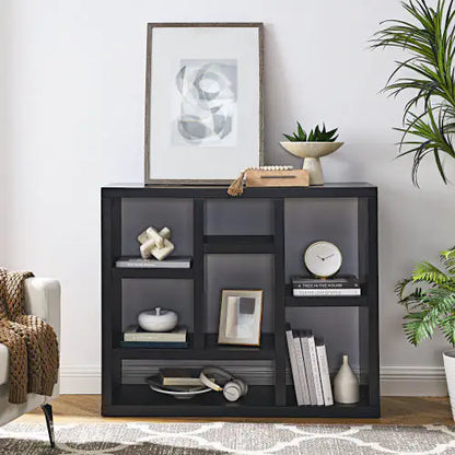 Open Wooden Bookshelves
