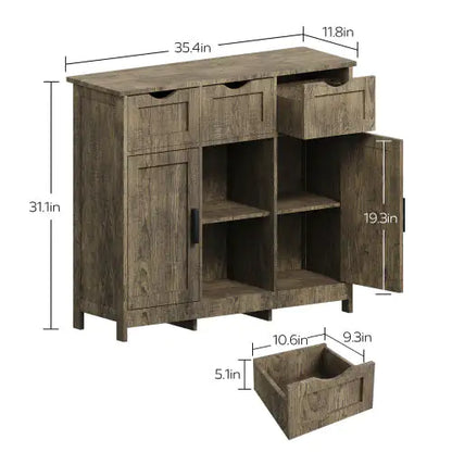 Gabinete de almacenamiento gris moderno