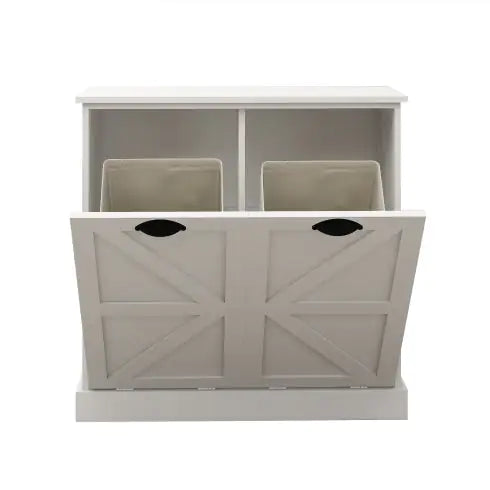 Two-Compartment Tilt-Out Laundry Sorter Cabinet
