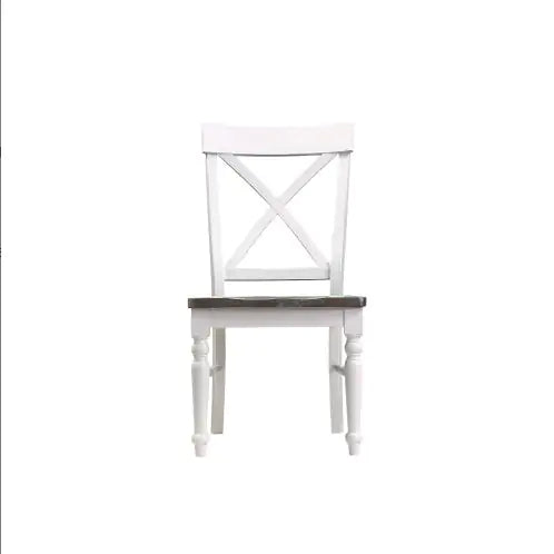 Wallace & Bay Mountain Brown and White Dining Chairs