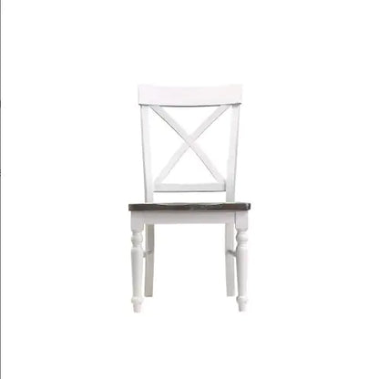 Wallace & Bay Mountain Brown and White Dining Chairs