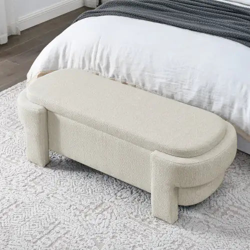 Linen Upholstered Bench