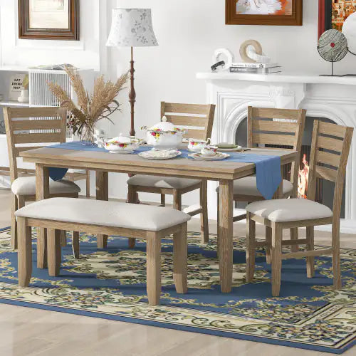 Rustic 6-Piece Dining Ensemble