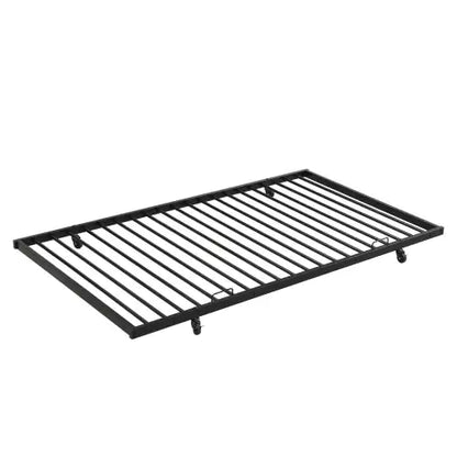 Twin Over Full Metal Bunk Bed with Trundle