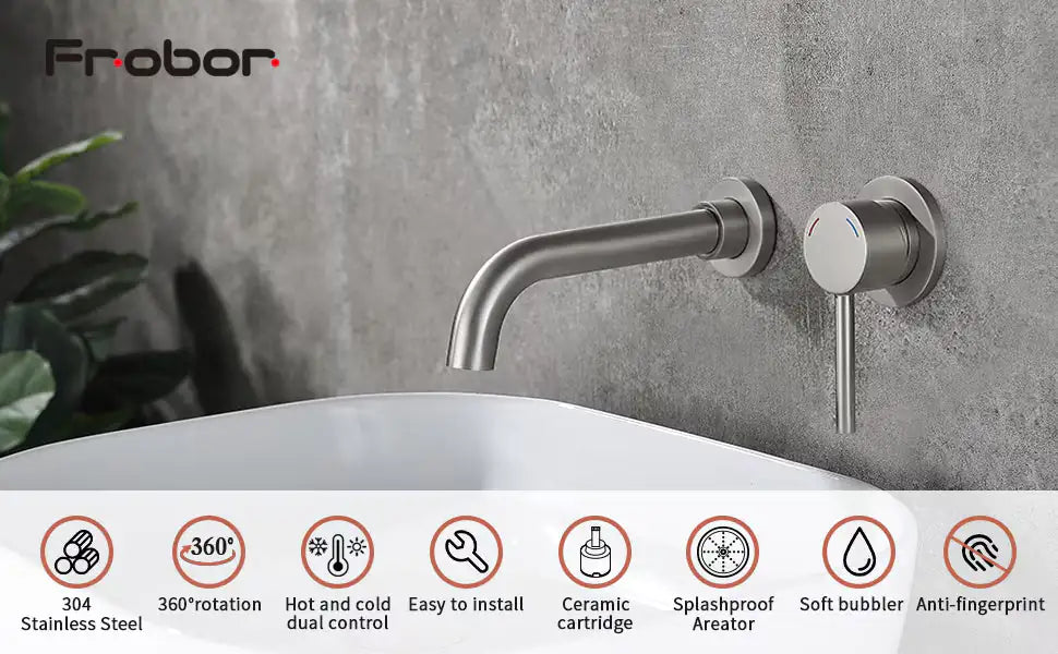 Wall Mount Faucet for Bathroom Sink or Bathtub