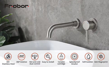 Wall Mount Faucet for Bathroom Sink or Bathtub