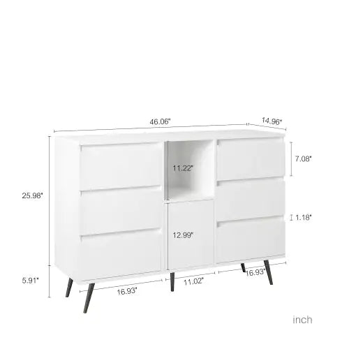 Glossy White LED Sideboard