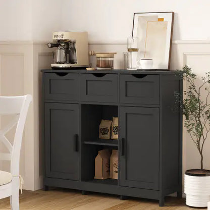 Modern Black Storage Cabinet