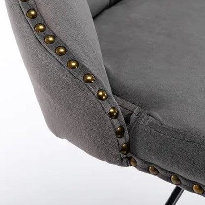 Swivel Velvet Barstools Adjusatble Seat - Set Of 2