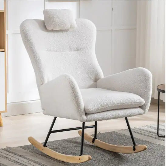 Comfort Teddy Wingback Rocker with Storage Pockets