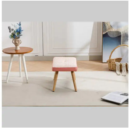 Wooden Stepping Stool with Non-Slip Cushion