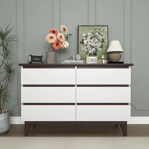 Particle Board Bedroom Living Room 6 Drawer Cabinet