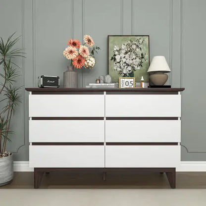 Particle Board Bedroom Living Room 6 Drawer Cabinet
