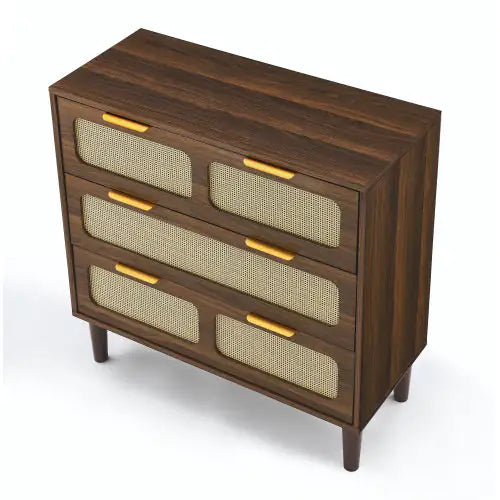 Chic Walnut 3-Drawer Dresser