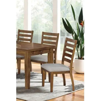 Transitional Set of 2 Ladder Back Side Chairs
