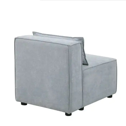 Soft Chenille Modular Sofa in Grayish Blue