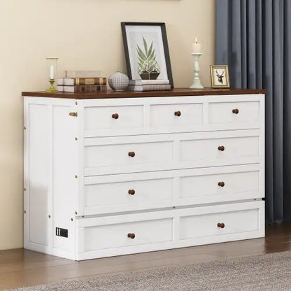 Solid Pine Murphy Bed Chest
