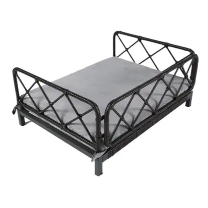 Wicker Pet Bed Rattan Dog Sofa Bed