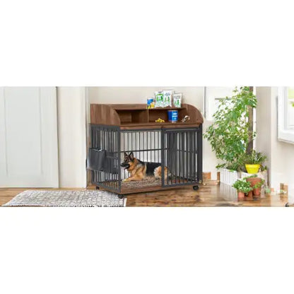 GO 44" Heavy-Duty Large Dog Crate Furniture