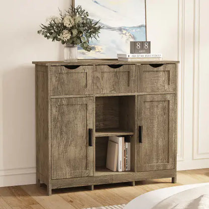 Gabinete de almacenamiento gris moderno