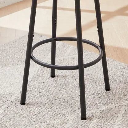 Round Bar Stool Set With Shelves
