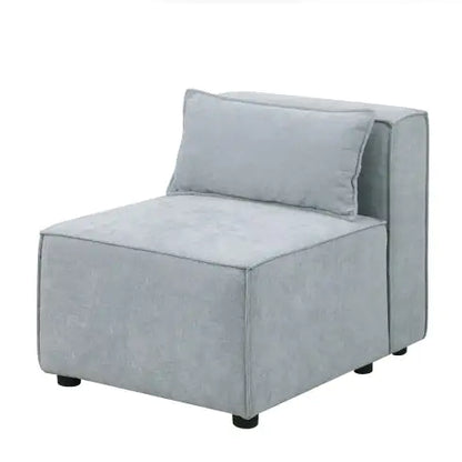 Soft Chenille Modular Sofa in Grayish Blue