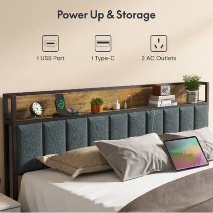 Charging Tech Telaio per letto completo con LED e contenitore