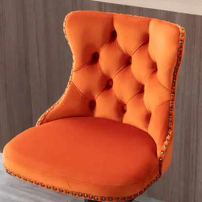 Swivel Velvet Barstools Adjusatble Seat - Set Of 2