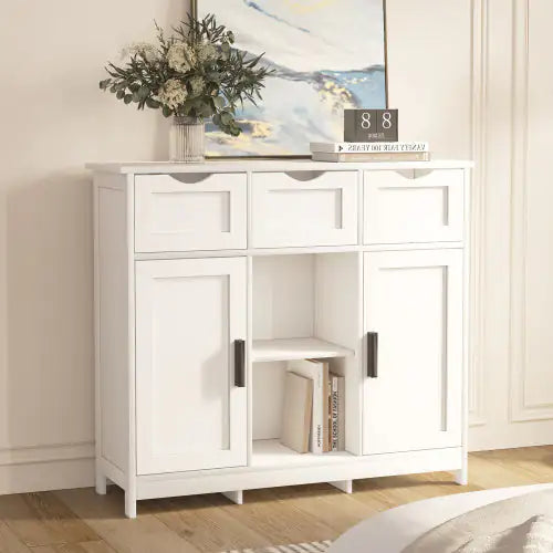 Modern White Storage Cabinet