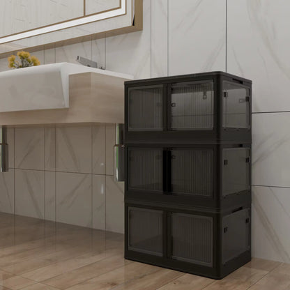 Contenedor de almacenamiento plegable con tapa