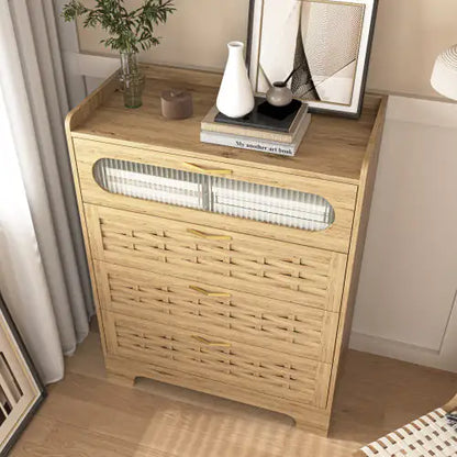 Cassettiera in legno a 4 cassetti
