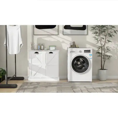 Two-Compartment Tilt-Out Laundry Sorter Cabinet