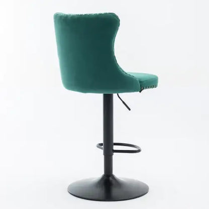 Swivel Velvet Barstools Adjusatble Seat - Set Of 2