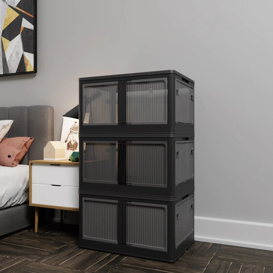 Contenedor de almacenamiento plegable con tapa