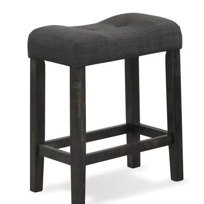 Sgabello da sella imbottito Sora Button Counter Height - Set di 2
