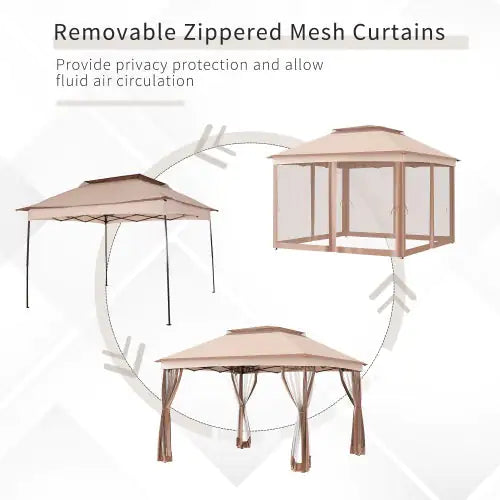 Instant Shade Pop-Up Gazebo with Detachable Mesh Walls